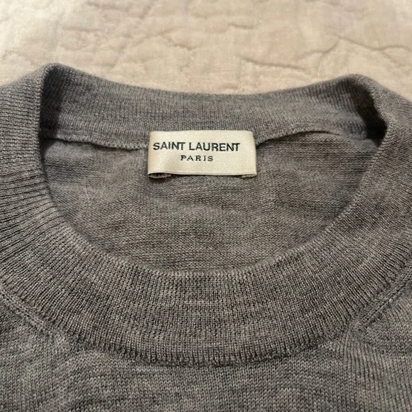 Saint Laurent Charcoal Cashmere Sweater